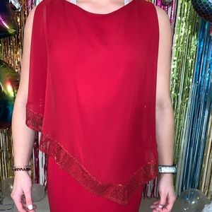 Fashionable red dress